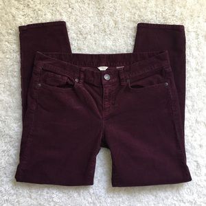 J. Crew Burgundy Corduroys Size 29